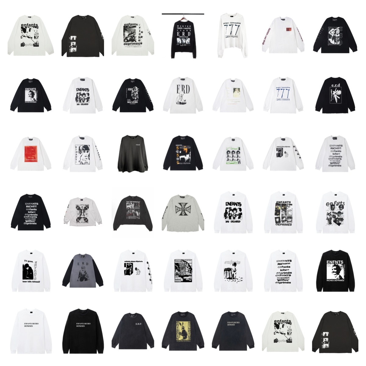 Enfants Riches Déprimés Black Long Sleeve T-Shirt