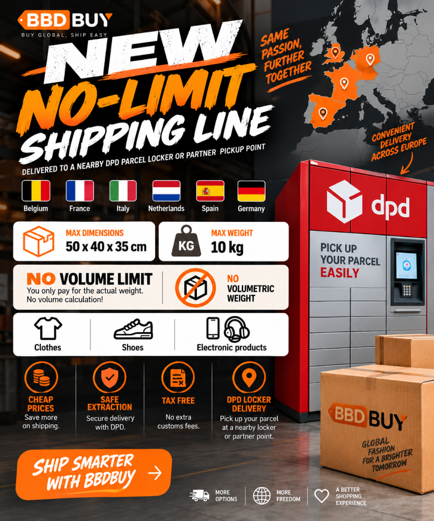 🚚 NEW BBDBUY NO-LIMIT SHIPPING LINE! 🇪🇺 DPD-PUP ( Pick Up Point )