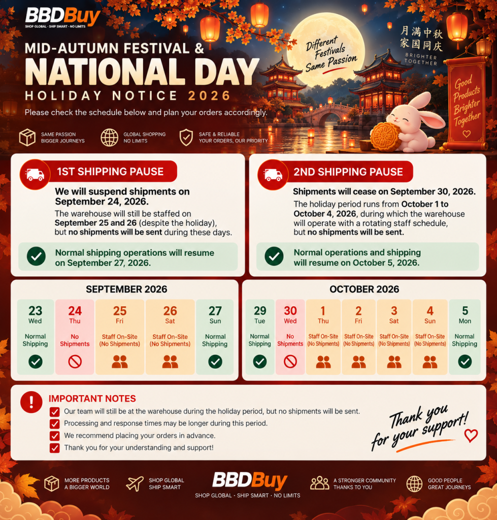 🏮 MID-AUTUMN FESTIVAL & NATIONAL DAY — SHIPPING NOTICE 🇨🇳